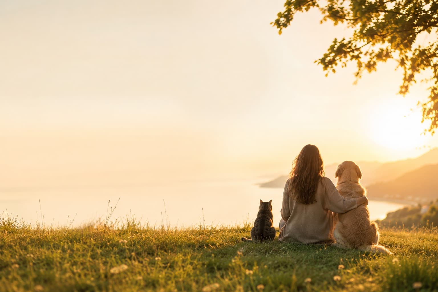Peaceful memorial garden with a beloved pet
